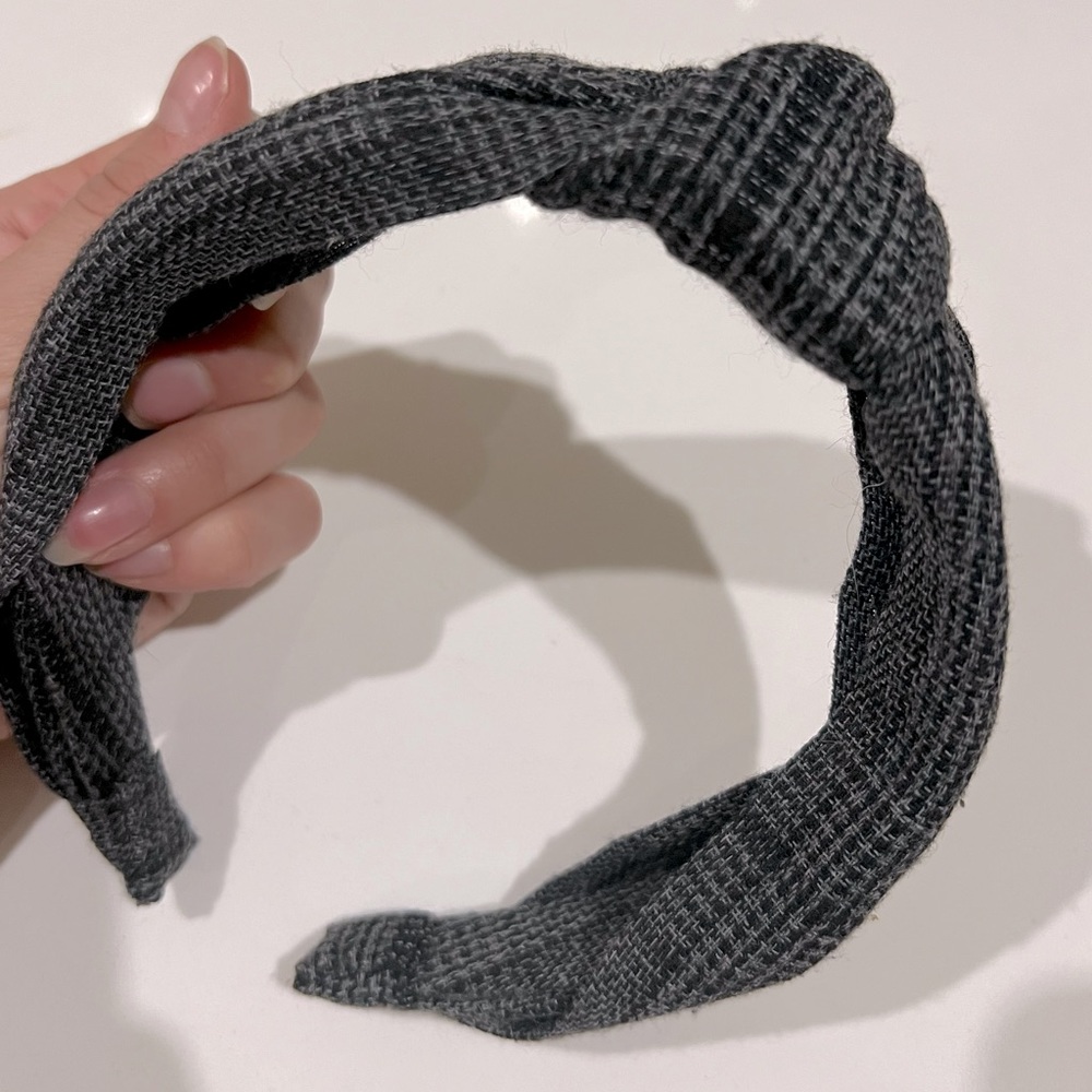 Cute Gray and Black Knot Headband